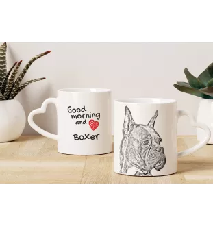 Bokser kubek z psem good morning serce Art-Dog
