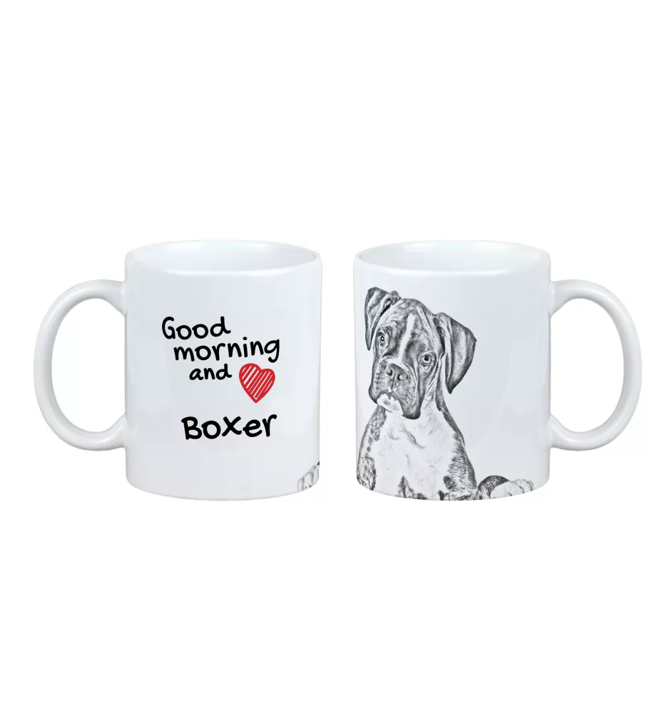 Boxer, German Boxer III - cup with a dog, cup with a photo, personalized gift from the Art-Dog brand