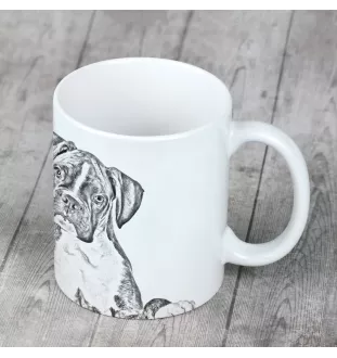 Boxer, German Boxer III - cup with a dog, cup with a photo, personalized gift from the Art-Dog brand