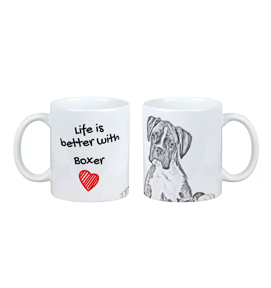 Boxer, Deutscher Boxer III - Tasse mit Hund, Tasse mit Bild, personalisiertes Geschenk der Marke Art-Dog