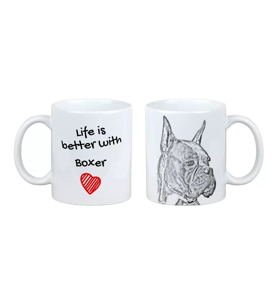Boxer, German Boxer I - cup with a dog, cup with a photo, personalized gift from the Art-Dog brand