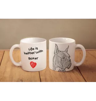 Boxer, German Boxer I - cup with a dog, cup with a photo, personalized gift from the Art-Dog brand