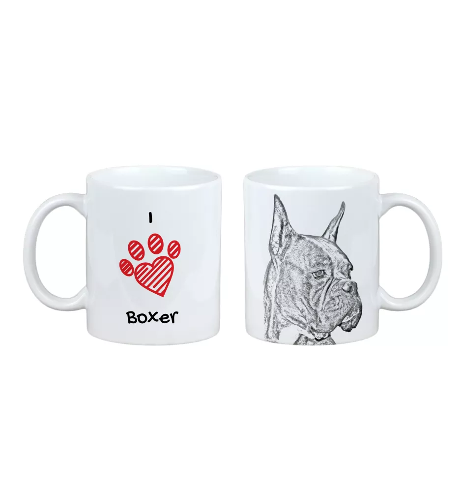 Boxer I - tasse avec chien, une tasse adorable avec une illustration, un cadeau avec votre photo de la marque Art-Dog