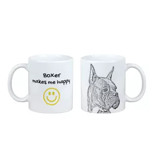 Boxer, Deutscher Boxer I - Tasse mit Hund, fröhliche Tasse für Hundeliebhaber, personalisiertes Geschenk der Marke Art-Dog