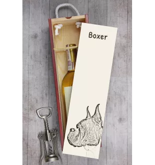 Bokser pudełko na wino z psem Art-Dog