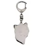 Chinese Crested Dog, Puff - Silver-plated key ring with dog, handbag decoration, backpack pendant by Art-Dog brand