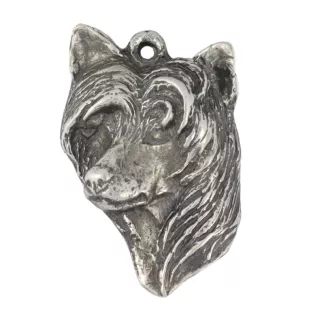 Chinesischer Schopfhund - Versilberte Hund Anhänger, Handtasche Dekoration, Rucksack-Anhänger von Art-Dog Marke