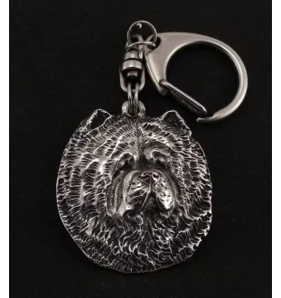 Chow Chow - Versilberter Schlüsselanhänger mit Hund, Handtaschen-Dekoration, Rucksack-Anhänger der Marke Art-Dog