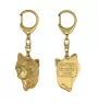 Chinesischer Schopfhund - Vergoldeter Schlüsselanhänger mit Hund, Handtaschenschmuck, Luxus-Accessoire der Marke Art-Dog