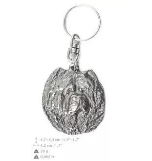 Chow Chow - Versilberte Hund Anhänger, Handtasche Dekoration, Rucksack-Anhänger von Art-Dog Marke