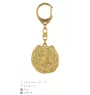 Chow Chow, Chowchow - Porte-clés doré avec chien dans boîte cadeau, décoration de sac à main, accessoire de luxe de la marque Art-Dog