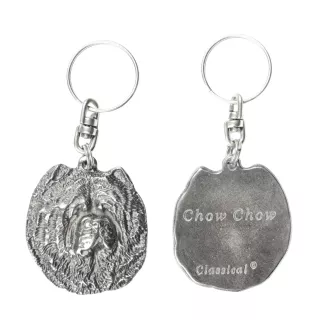 Chow Chow - Versilberter Anhänger mit einem Hund in einer dekorativen Box, Handtaschenschmuck, Rucksackanhänger der Marke Art-Dog