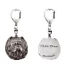 Chow Chow - Silver-plated key ring with a dog in a gift box, handbag decoration, backpack pendant by Art-Dog brand