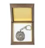 Chow Chow - Silver-plated key ring with a dog in a gift box, handbag decoration, backpack pendant by Art-Dog brand