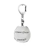 Chow Chow - Silver-plated key ring with a dog in a gift box, handbag decoration, backpack pendant by Art-Dog brand