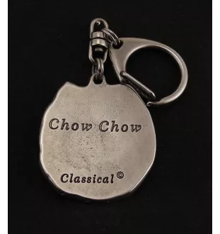 Chow Chow, Chowchow - Porte-clés argenté avec un chien dans une boîte cadeau, décoration de sac à main, pendentif de sac à dos par la marque Art-Dog