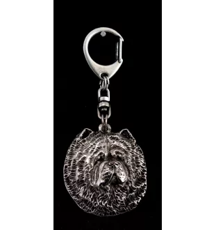 Chow Chow, Chowchow - Porte-clés argenté avec un chien dans une boîte cadeau, décoration de sac à main, pendentif de sac à dos par la marque Art-Dog
