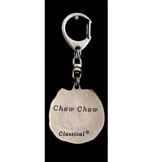 Chow Chow, Chowchow - Porte-clés argenté avec un chien dans une boîte cadeau, décoration de sac à main, pendentif de sac à dos par la marque Art-Dog