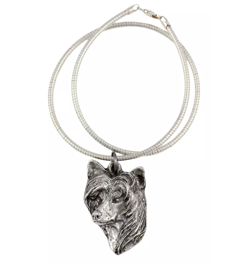 Chinesischer Schopfhund - Hundehalsband, einzigartiger Schmuck für den Hundefan, einzigartiger Kreuzotter-Anhänger der Marke Art-Dog