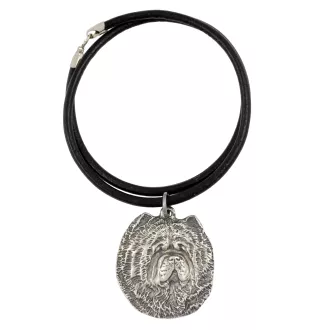 Chow Chow - Halskette mit Hund, versilberter Anhänger für Hundefans, einzigartiger Schmuck der Marke Art-Dog
