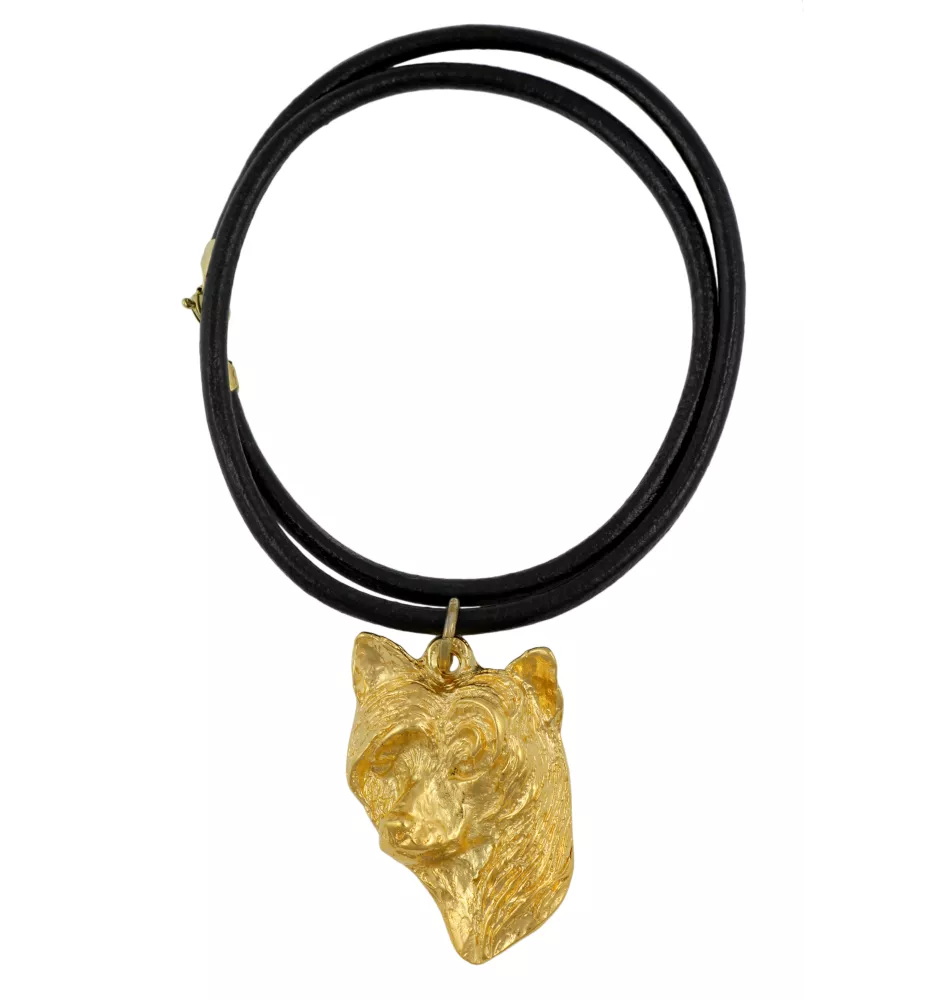 Chinesischer Schopfhund - Hundehalsband, vergoldeter Anhänger für Hundefans, einzigartiger Schmuck der Marke Art-Dog