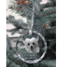 Chinesischer Schopfhund - Kristallkugel mit Foto, Hundebild im Kristall, personalisierter Christbaumschmuck von Art-Dog.