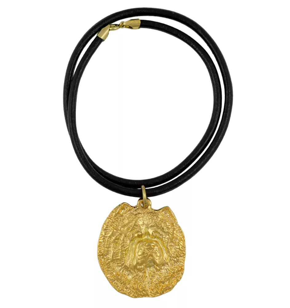Chow Chow - Hundehalsband, vergoldeter Anhänger für Hundefans, einzigartiger Schmuck der Marke Art-Dog