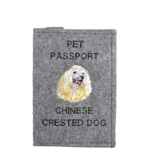 Chinesischer Schopfhund - Hundepassetui, Dokumententasche, Geschenk für den Reisenden von der Marke Art-Dog