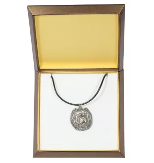 Chow Chow - Dog necklace in gift box, silver-plated locket for dog fan, striking pendant by Art-Dog brand