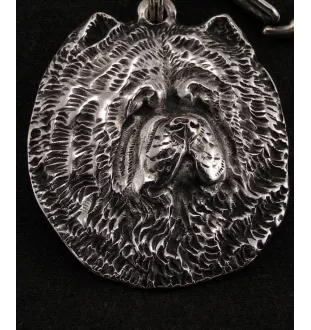 Chow Chow - Dog necklace in gift box, silver-plated locket for dog fan, striking pendant by Art-Dog brand