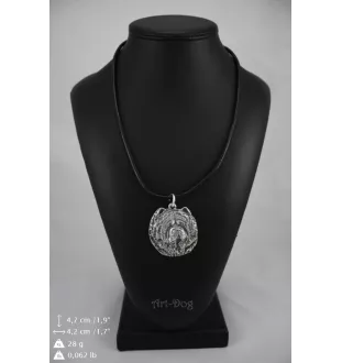Chow Chow - Hundehalsband in Geschenkbox, versilbertes Medaillon für Hundefans, markanter Anhänger der Marke Art-Dog