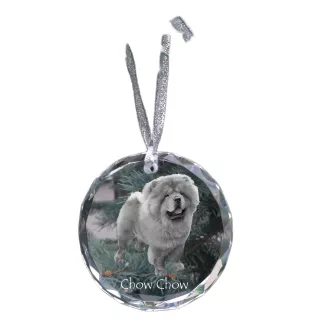 Chow Chow, Chowchow - boule de Noël en cristal avec une photo, photo de chien dans le cristal, décoration personnalisée pour sapin de Noël de la marque Art-Dog