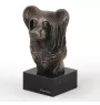 Chinese Crested Dog, Puff - Dog statue, bust on stone base, sculpture, trophy for dog show by Art-Dog brand