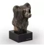 Chinese Crested Dog, Puff - Dog statue, bust on stone base, sculpture, trophy for dog show by Art-Dog brand