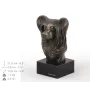 Chinese Crested Dog, Puff - Dog statue, bust on stone base, sculpture, trophy for dog show by Art-Dog brand