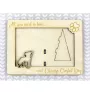 Chinese Crested Dog, Puff - Photo frame, engraved wooden frame, a lovely gadget for the dog lover by Art-Dog