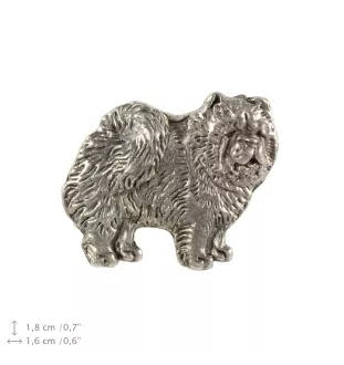 Chow Chow pin posrebrzony w pudełku Art-Dog