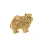 Chow Chow - Vergoldete Brosche, eleganter Hundeschmuck, einzigartige Brosche der Marke Art-Dog