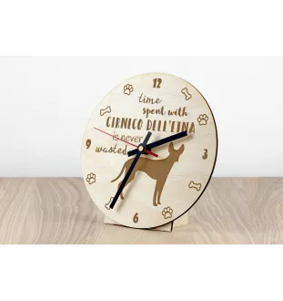Cirneco de l'Etna, Cirneco dell'Etna - horloge avec chien, horloge en bois avec gravure, horloge personnalisée par Art-Dog
