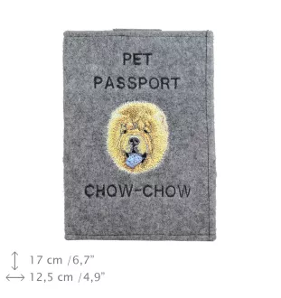 Chow Chow - Dog passport case, document case, gift for the traveller from the Art-Dog brand