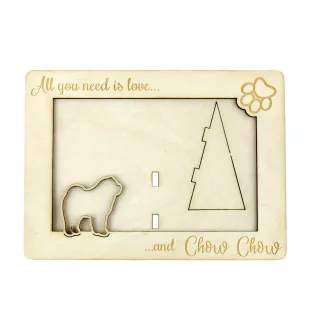 Chow Chow - Photo frame, engraved wooden frame, a lovely gadget for the dog lover by Art-Dog