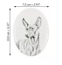 Cirneco de l'Etna, Cirneco dell'Etna - une plaque commémorative avec une photo de chien, une plaque funéraire avec une impression, une plaque ovale personnalisée de la marque Art-Dog