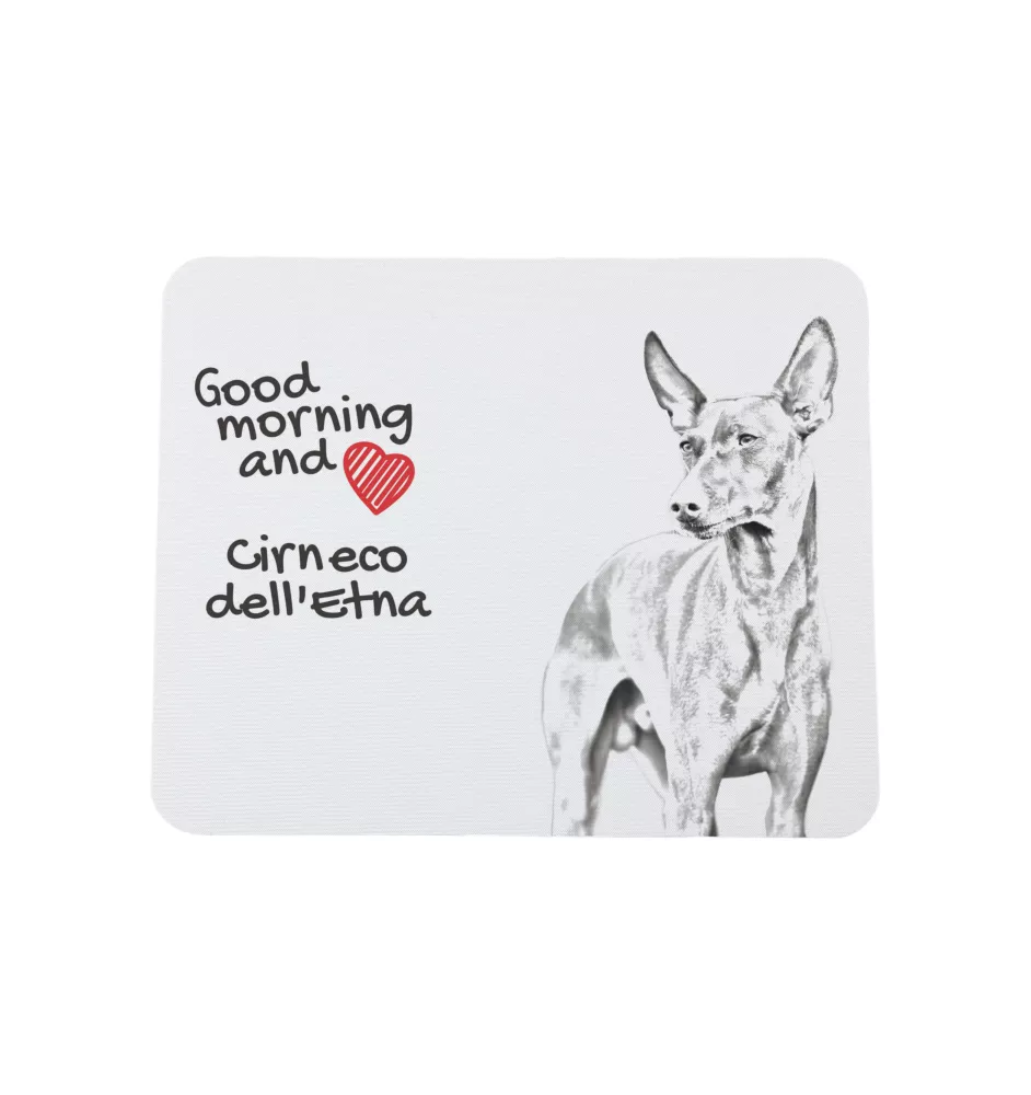 Cirneco dell'Etna - Mauspad mit Druck, personalisiertes Mauspad mit Hund, einzigartiges Gadget für Büroangestellte von Art-Dog.
