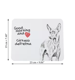 Cirneco dell'Etna - mouse pad with print, personalized dog-themed mouse pad, unique gadget for an office worker by Art-Dog brand