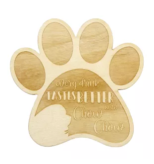 Chow Chow - Tasse Untersetzer, graviert Untersetzer mit Hund, Geschenk für Hundeliebhaber von Art-Dog Marke