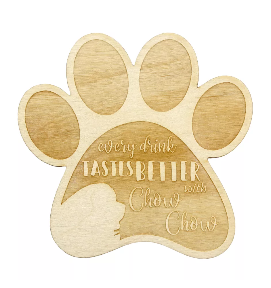 Chow Chow - Tasse Untersetzer, graviert Untersetzer mit Hund, Geschenk für Hundeliebhaber von Art-Dog Marke