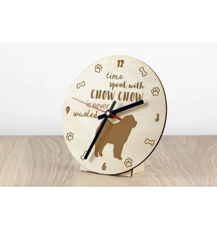 Chow Chow - clock with dog, wooden clock with engraving, personalised clock by Art-Dog