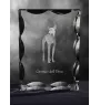Cirneco dell'Etna - crystal with a picture of a dog, glass statuette with a picture, unique frame with a picture from Art-Dog brand