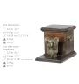 Chien chinois à crête, chien nu chinois - urne pour les cendres d'un chien avec une statuette, une urne élégante pour chien, une urne exceptionnelle avec un buste de chien de la marque Art-Dog