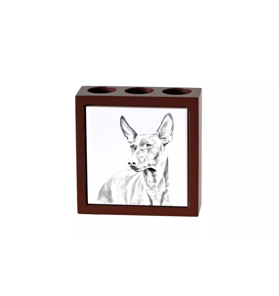 Cirneco de l'Etna, Cirneco dell'Etna - porte-stylo avec chien, organiseur de bureau avec impression, décoration de bureau personnalisée de la marque Art-Dog